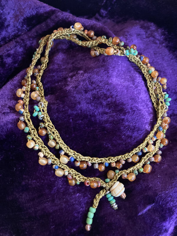 Honeygold Rosary Necklace-Bracelet