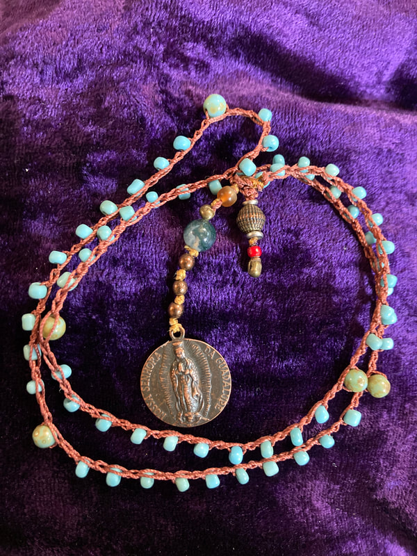 Guadalupe Maasai Rosary Necklace